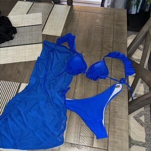 Blue Women’s 3 Piece Set Swimsuit